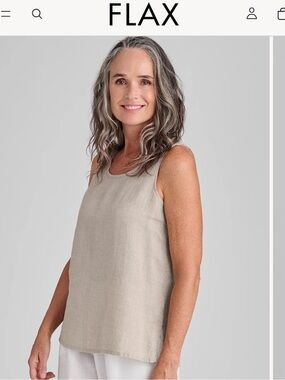 Flax Fundamental Tank - Light Taupe